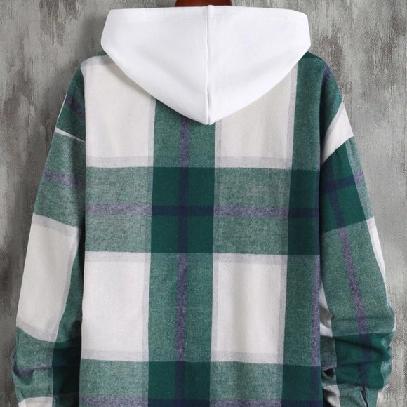 Green Mens Shirt Jacket - Picture 3 of 6